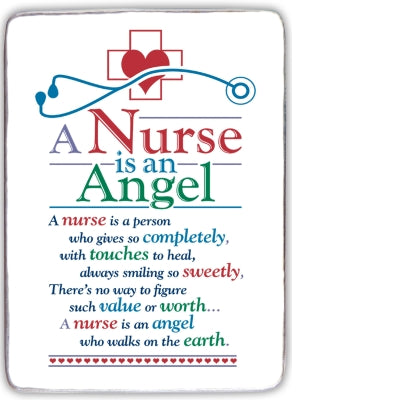 Una enfermera es una placa de ángel