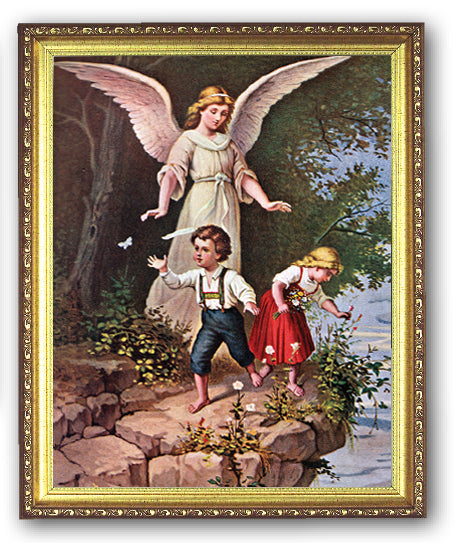 Guardian Angel Gold Frame