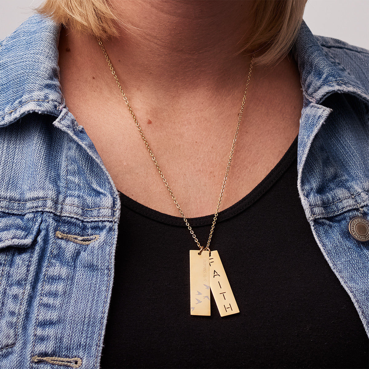 Faith Double Bar Necklace