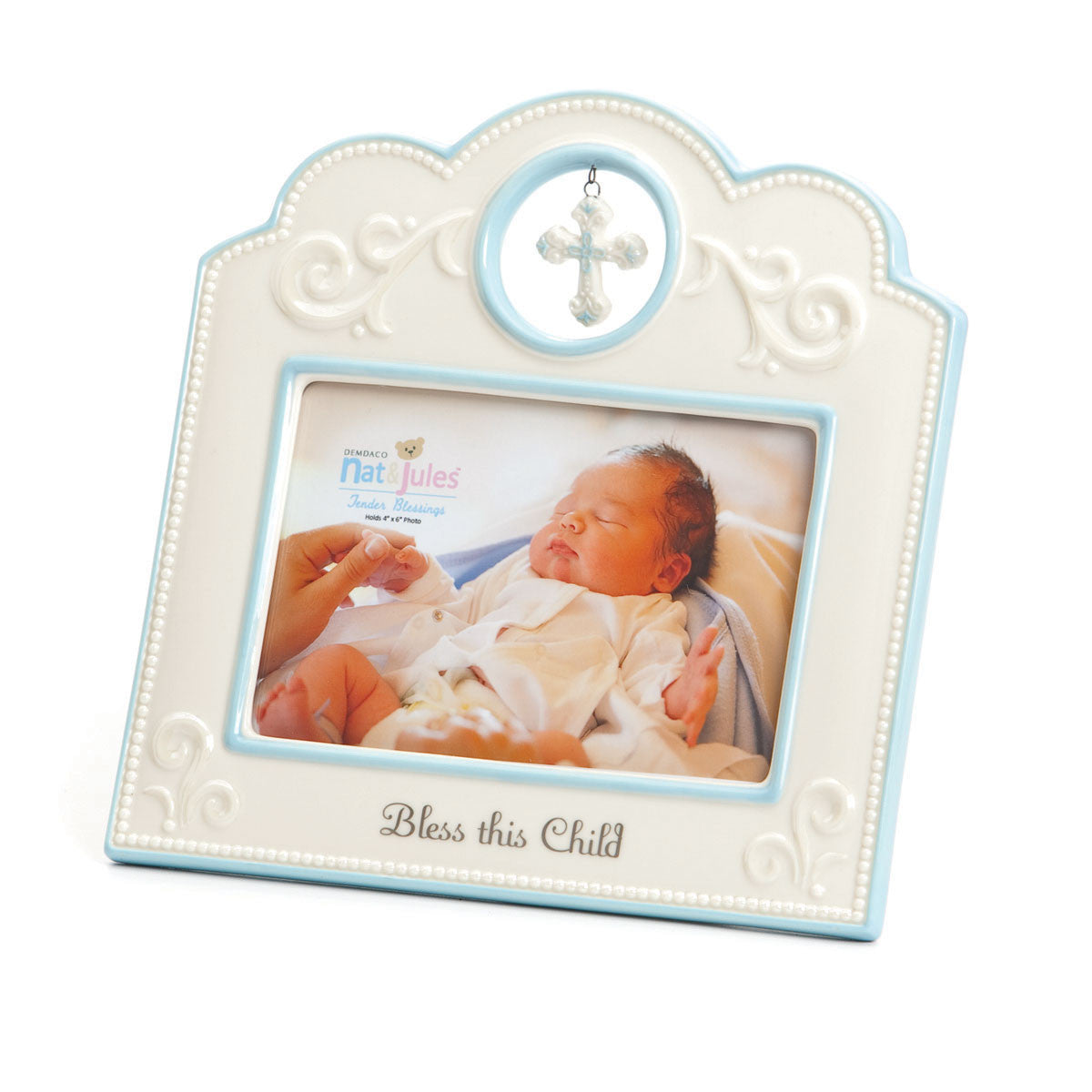 TB Blue Bless This Child Frame - 4" x 6"