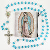 Agua Guadalupe Rosary with  Guadalupe Case