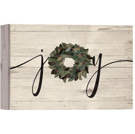 Joy With Wreath Wall Art