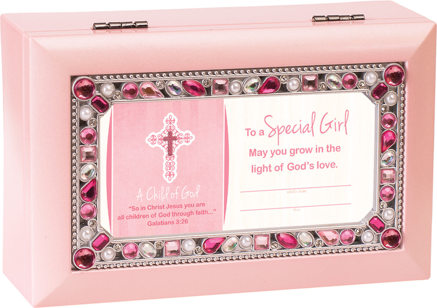 to a special girl Baptism Keepsake Music Box