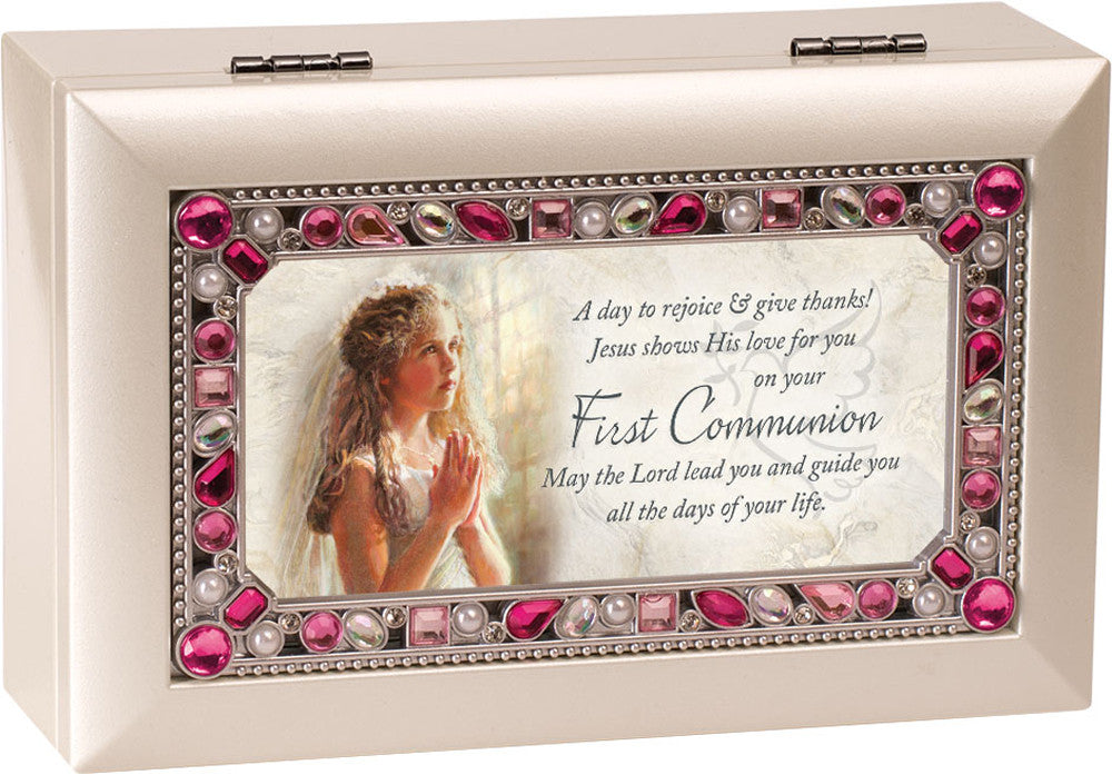 First Communion Girl Keepsake Music Box