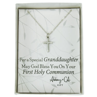First Communion Cross Pendant - Granddaughter