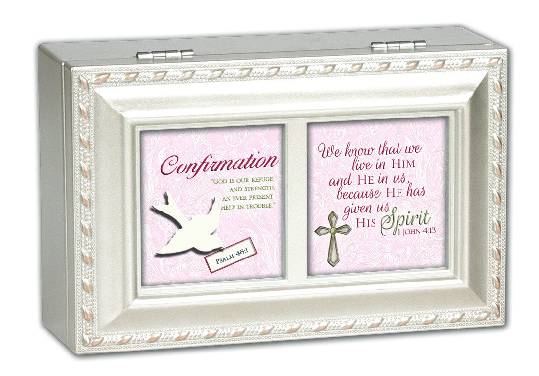 Confirmation Silver Keepsake Music Box