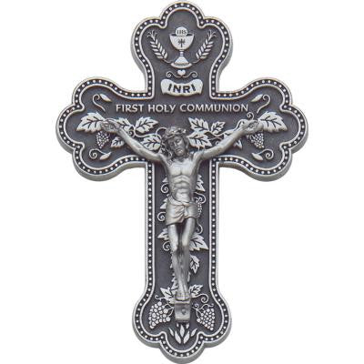 First Communion Wall Cross W/Corpus Gift Boxed