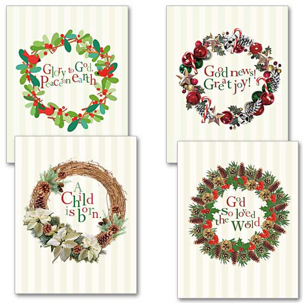 Wreaths Of Christmas Assorted Petite Notes
