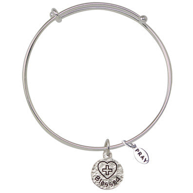 Silver Blessed Small Bangle