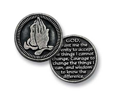 Praying Hands/Serenity Prayer Pocket Token