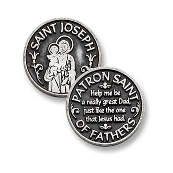 St. Joseph Patron Saint Of Fathers Pocket Token