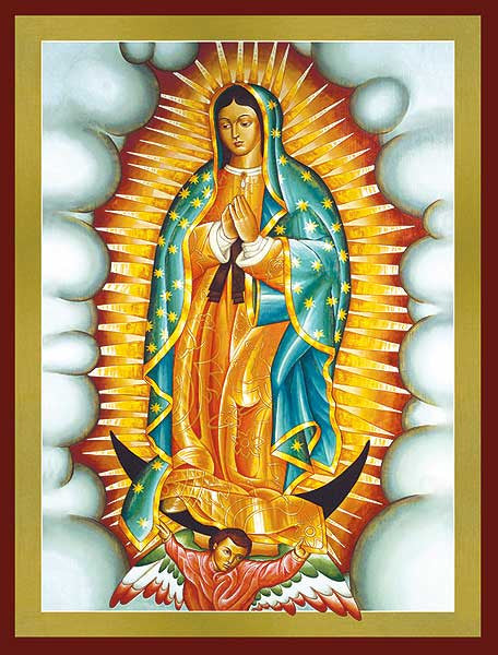 Ícono de Nuestra Señora de Guadalupe 8" Madera