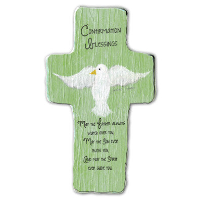 Confirmation Blessings Cross Plaque Tissue Wrapped & Boxed