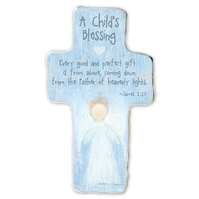 A Child's Blessing: Every Good & Perfect Gift Cross Plaque Tissue Wrapped & Boxed