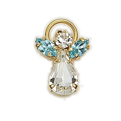 Birthstone Guardian Angel Pin March