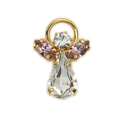 Pin de ángel guardián con piedra natal Junio