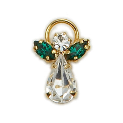 Pin de ángel guardián con piedra natal Agosto