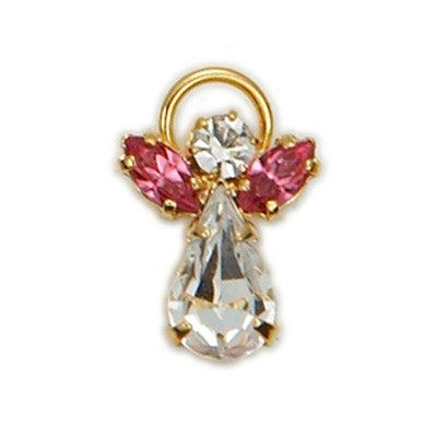 Birthstone Guardian Angel Pin October