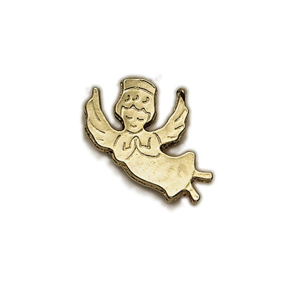 1/2 x 1/2 Inch Gold Engraved Angel Girl Lapel Pin