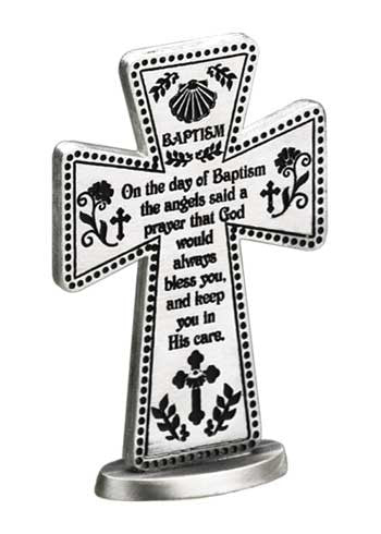 3 In Baptismal Blessing Standing Message Cross Gift Boxed