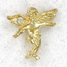 Birthstone Guardian Angel Pin