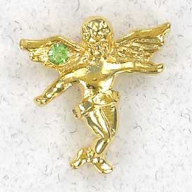 Birthstone Guardian Angel Pin