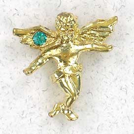Birthstone Guardian Angel Pin