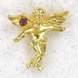 Birthstone Guardian Angel Pin