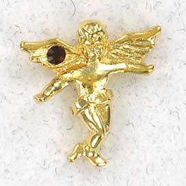 Birthstone Guardian Angel Pin
