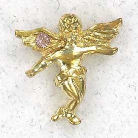 Birthstone Guardian Angel Pin