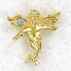 Birthstone Guardian Angel Pin