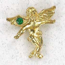 Birthstone Guardian Angel Pin