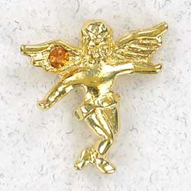 Birthstone Guardian Angel Pin