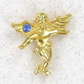 Birthstone Guardian Angel Pin