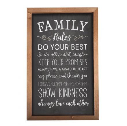 Family Rules Wall Art