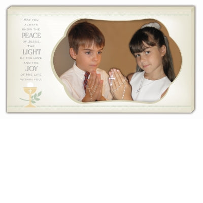 Peace, Light, and Joy First Communion Horizontal Picture Frame