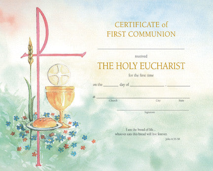 Certificado de Primera Comunión