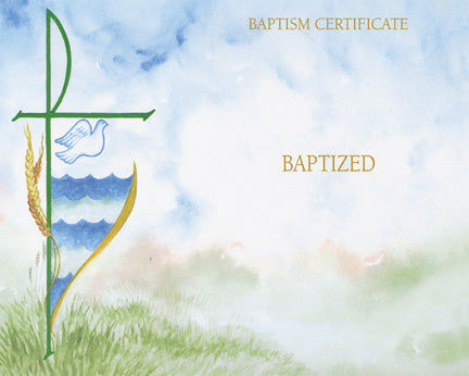 Acuarela Crea tu propio certificado de bautismo