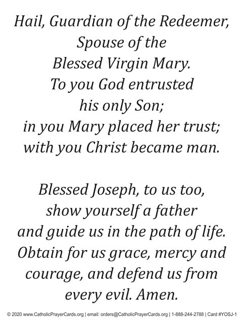 Year of St. Joseph Prayer Card