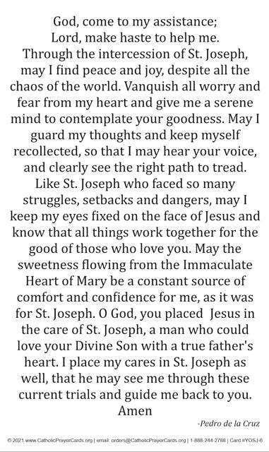 Year of St. Joseph Prayer for Peace During Trying Times