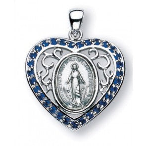Sterling Silver 7/8" Oval Miraculous Medal