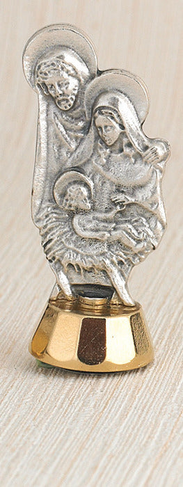 Holy Family Car Statue Adhesive 3 inch Mini Statue