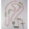 6 mm Pink Glass Mystery Rosary
