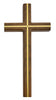 12" Beveled Walnut Cross with Brass Inlay