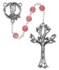 7MM Rose Glass Dogwood Rosary