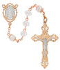 8MM Rose Gold Crystal Guadalupe Rosary