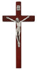 10" Cherry Stained Crucifix