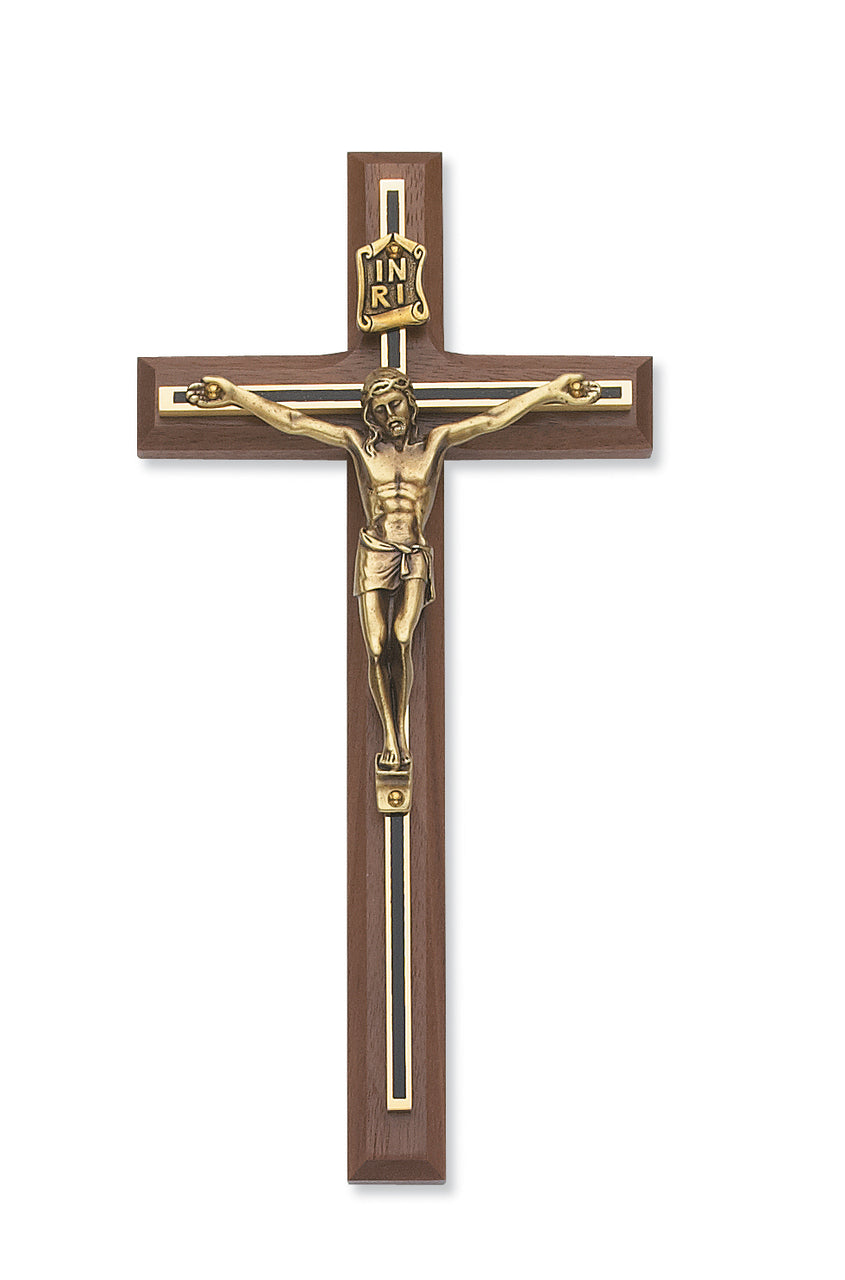 8" Walnut Crucifix