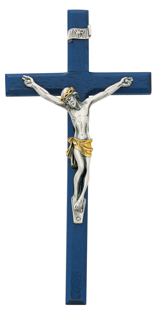 10" Blue Two-tone Corpus Crucifix