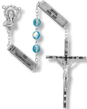 Mysteries Rosary Aqua